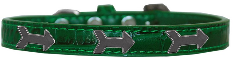 Arrows Widget Croc Dog Collar Emerald Green Size 10